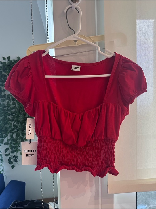 Aritzia Tops - Aritzia Sunday Best LUMA Red crop top